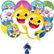 Premium Baby Shark Foil Balloon Bouquet with Balloon Weight, 13pc